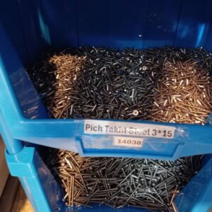 پیچ تخت استیل 15*3